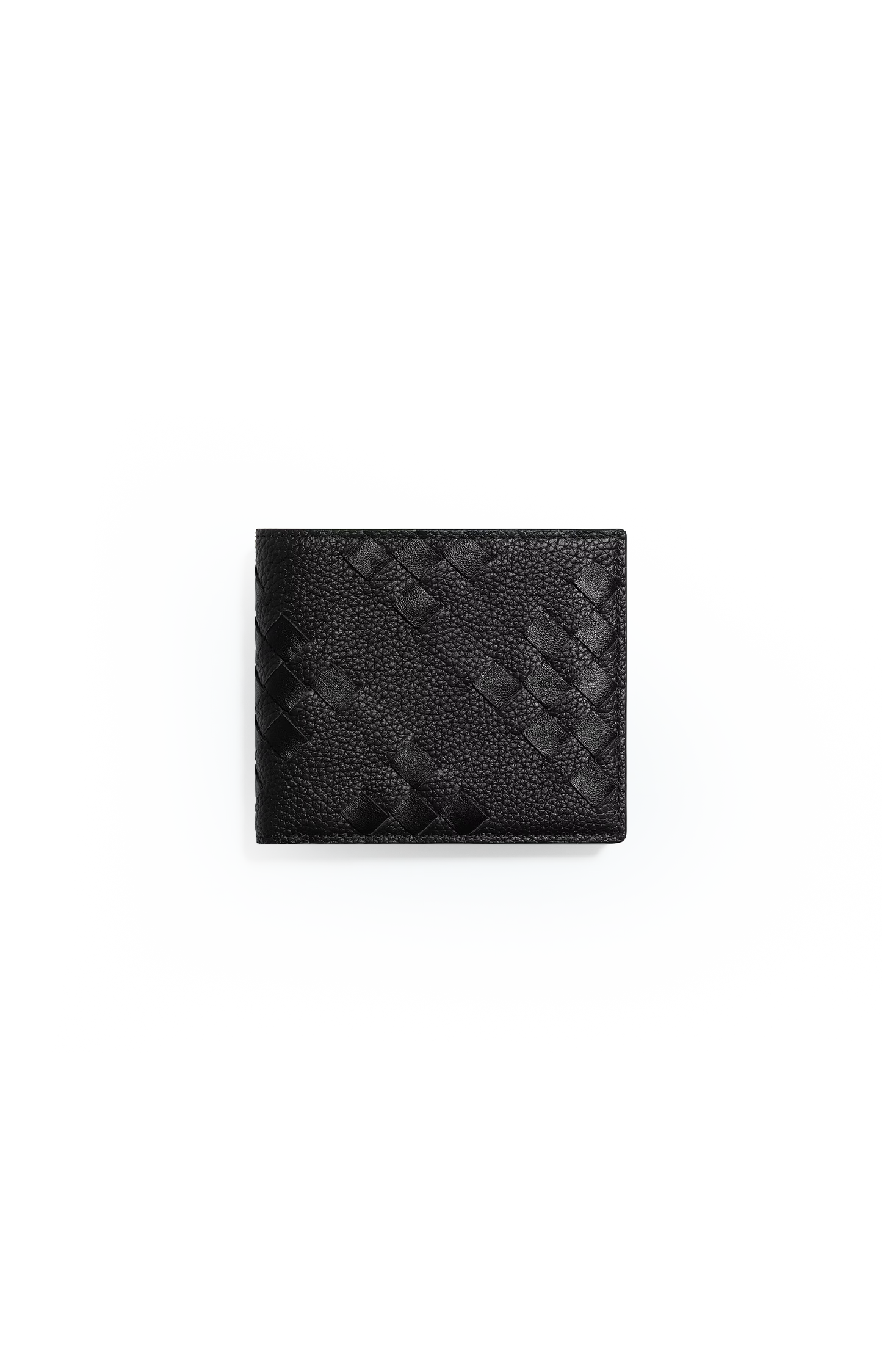 Intrecciato Bi-Fold Wallet in Black