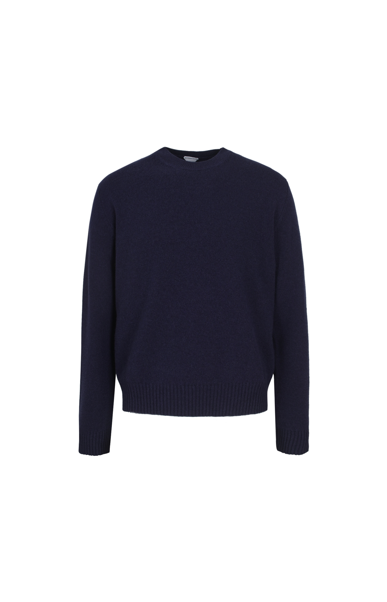 Cashmere Blend Sweater with Intrecciato Logo Patch in Night