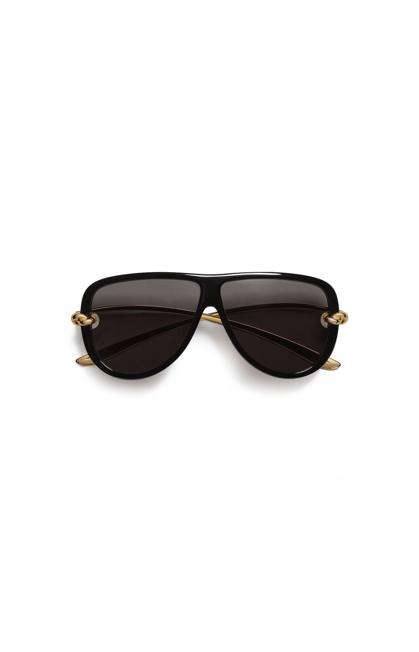 Knot Aviator Sunglasses in Black/Grey