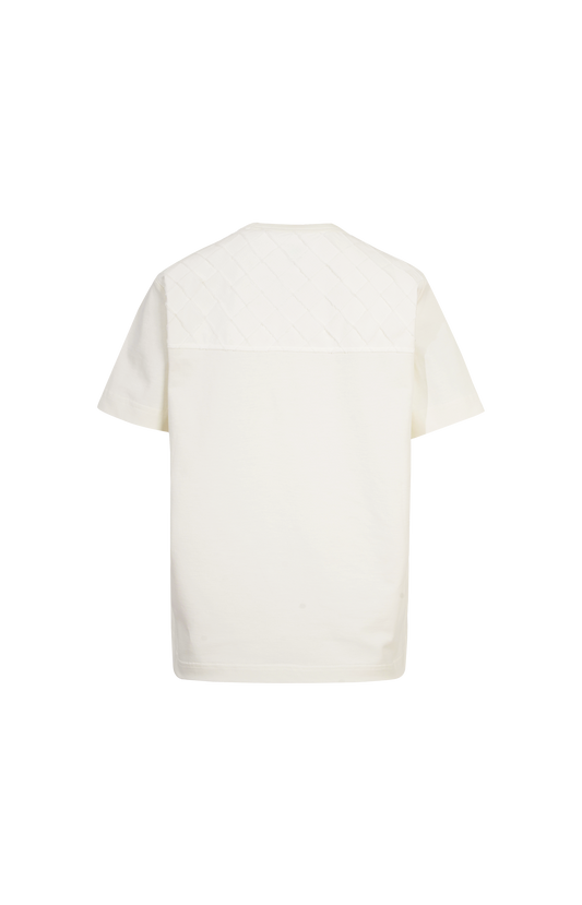Cotton T-Shirt with Intrecciato Motif