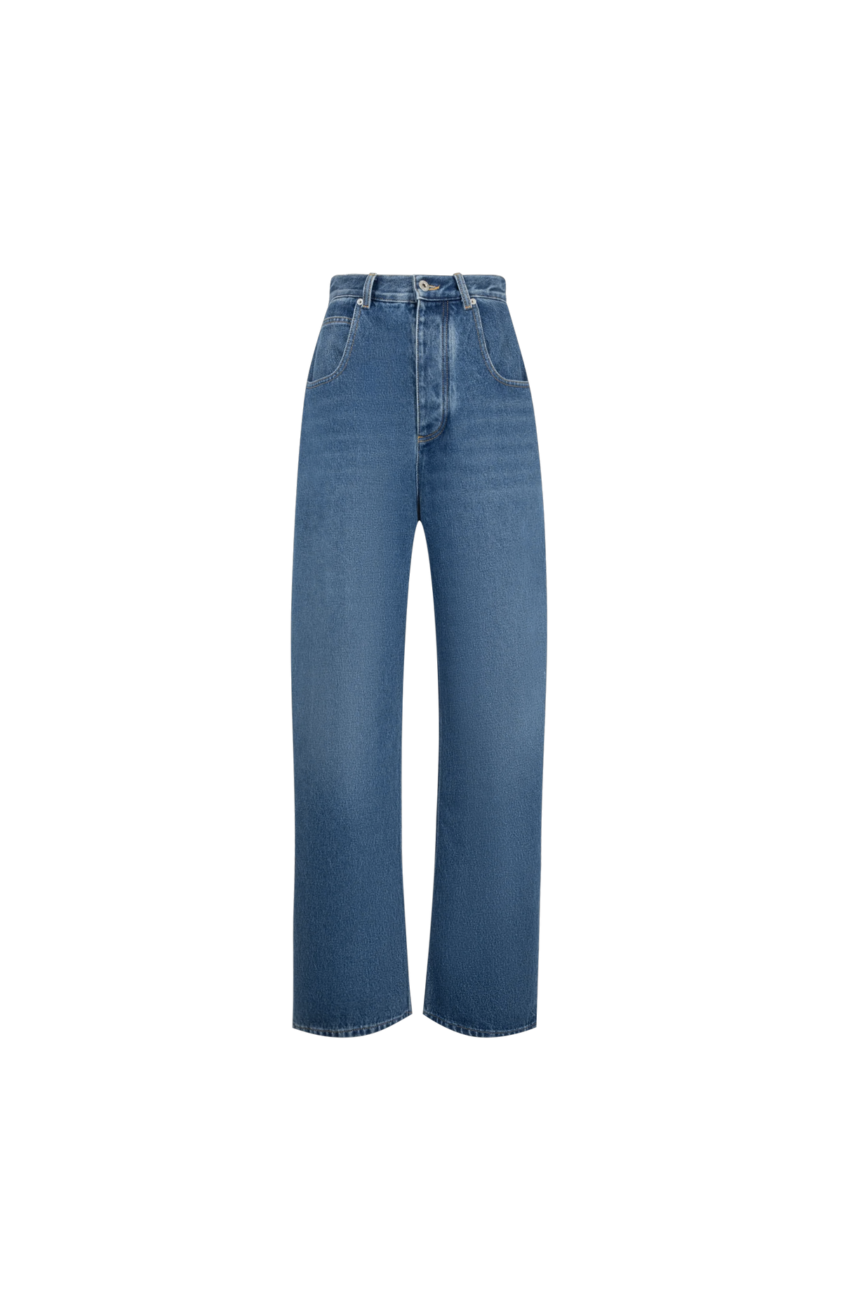Medium Indigo Wide Leg Jeans in Mid Blue