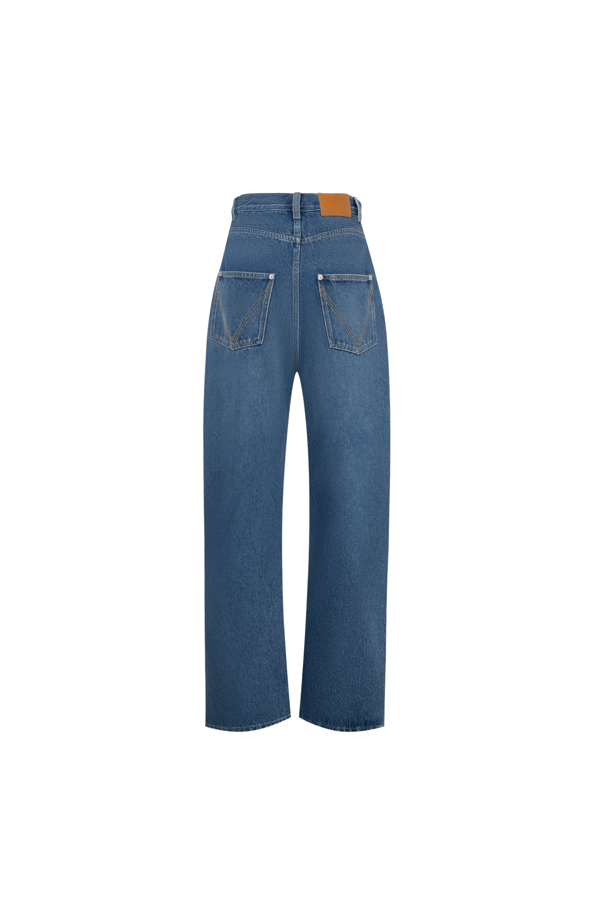 Medium Indigo Wide Leg Jeans in Mid Blue