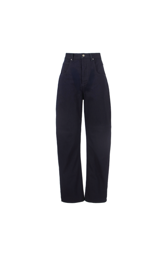Bottega Veneta Tapered Jeans in Dark Indigo — front view