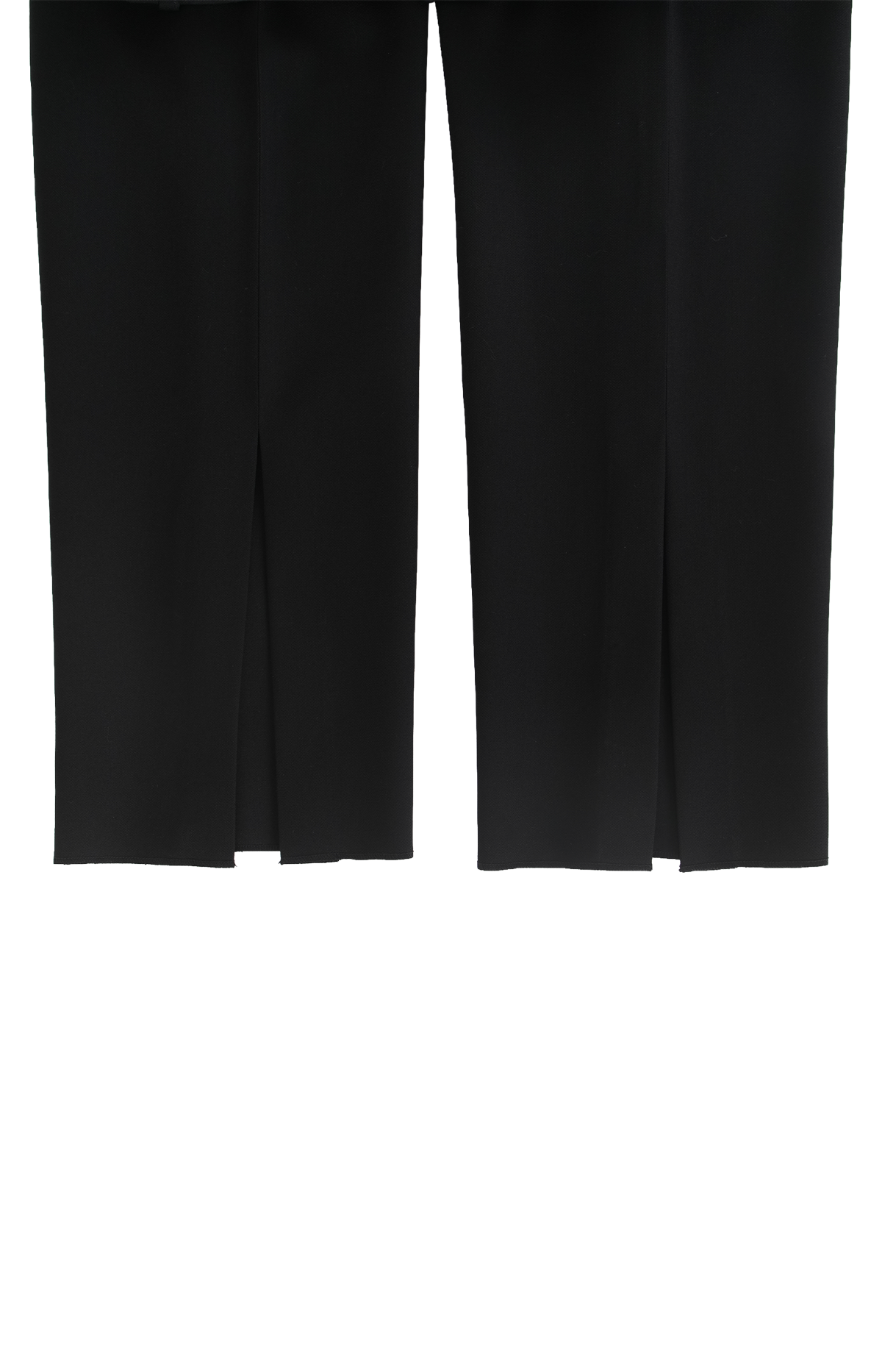 Wool Grain De Poudre Pants in Black