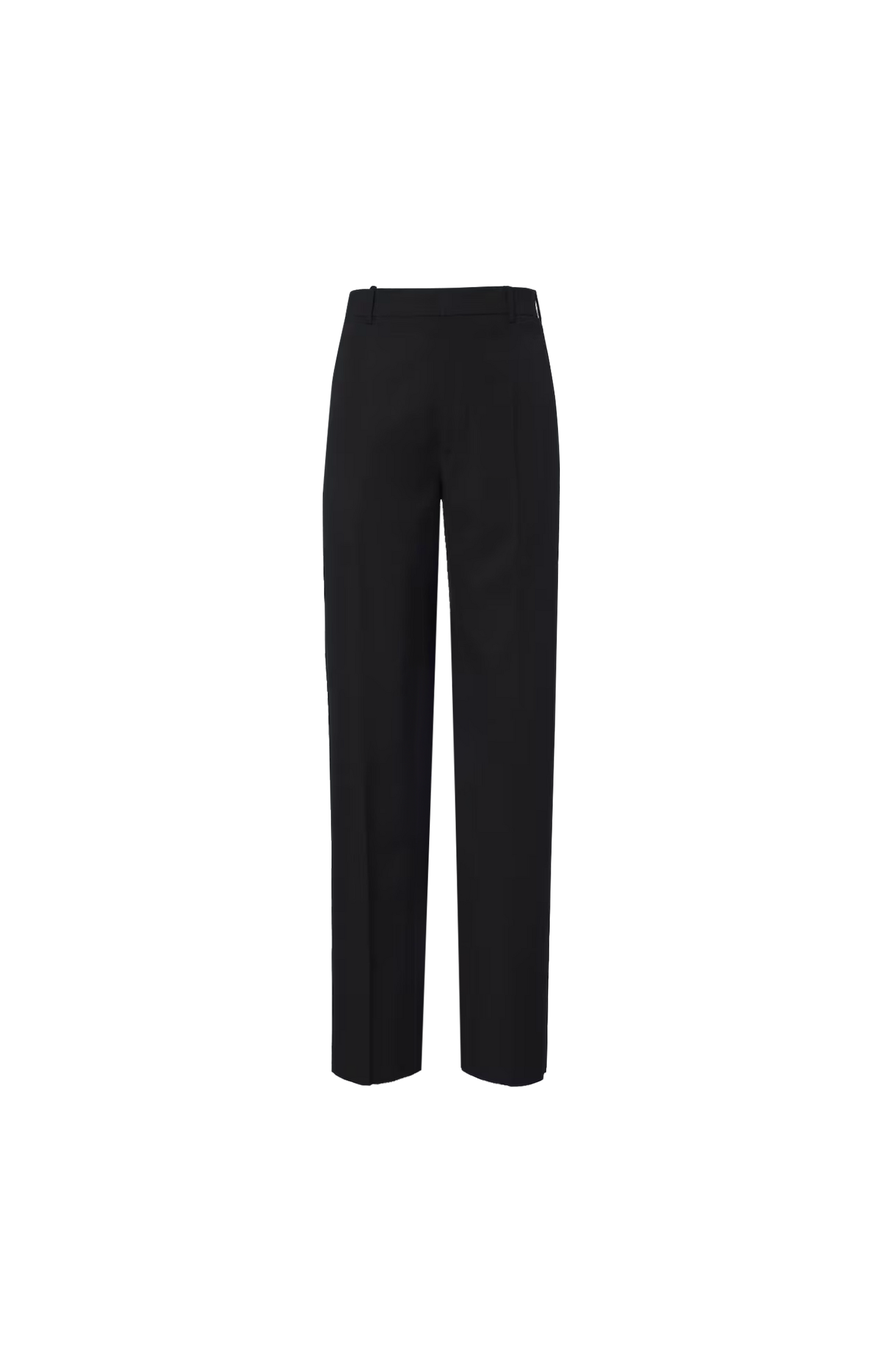 Wool Grain De Poudre Pants in Black