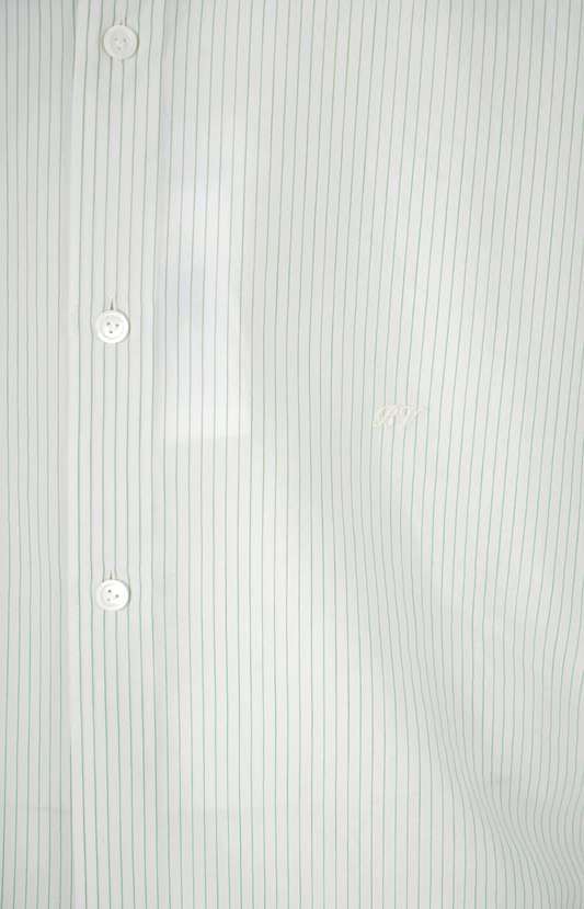 Bottega Veneta Striped Cotton and Cupro Shirt in Rice — product photo 2