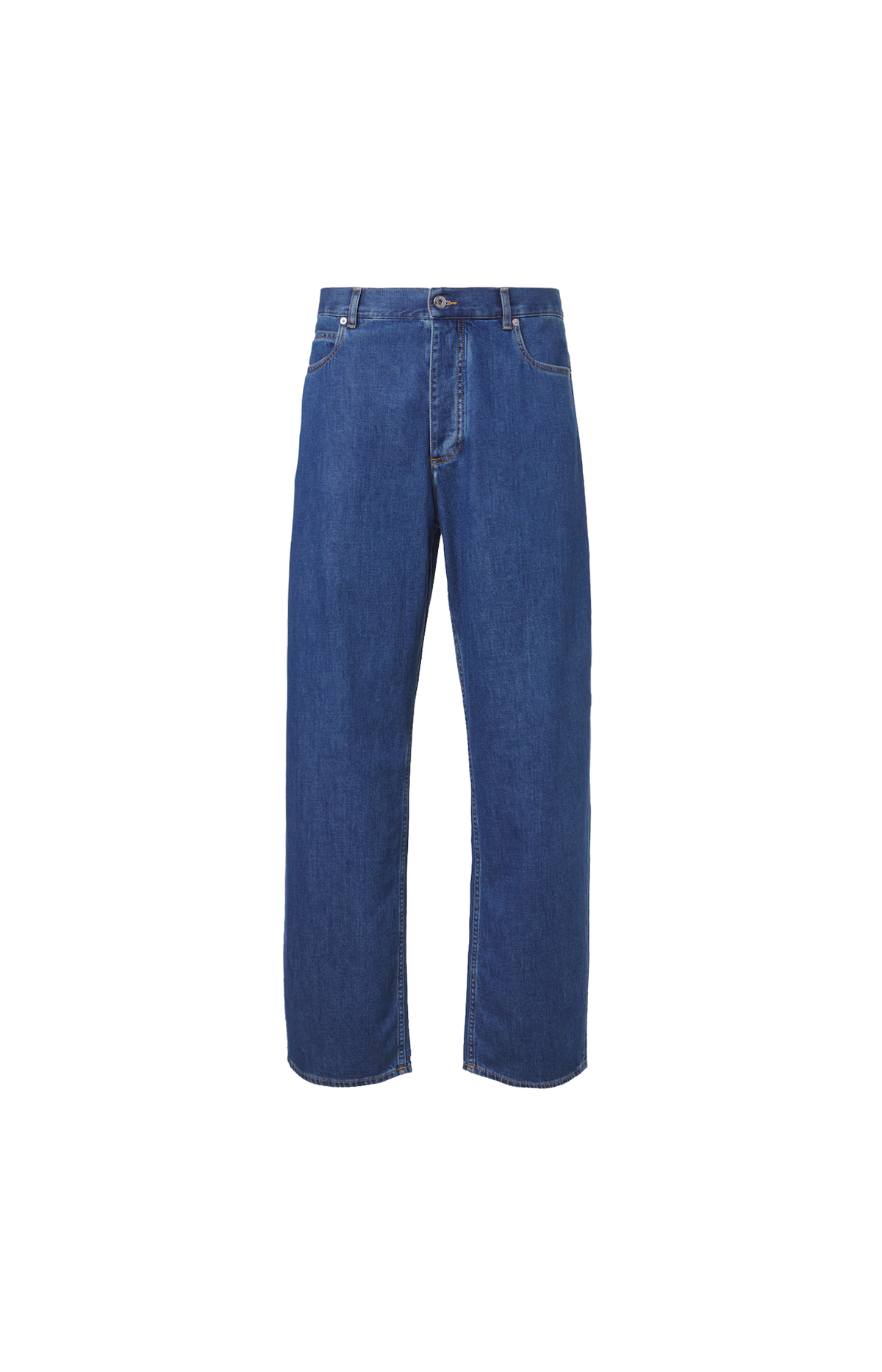 Medium Indigo Wide Leg Jeans in Mid Blue