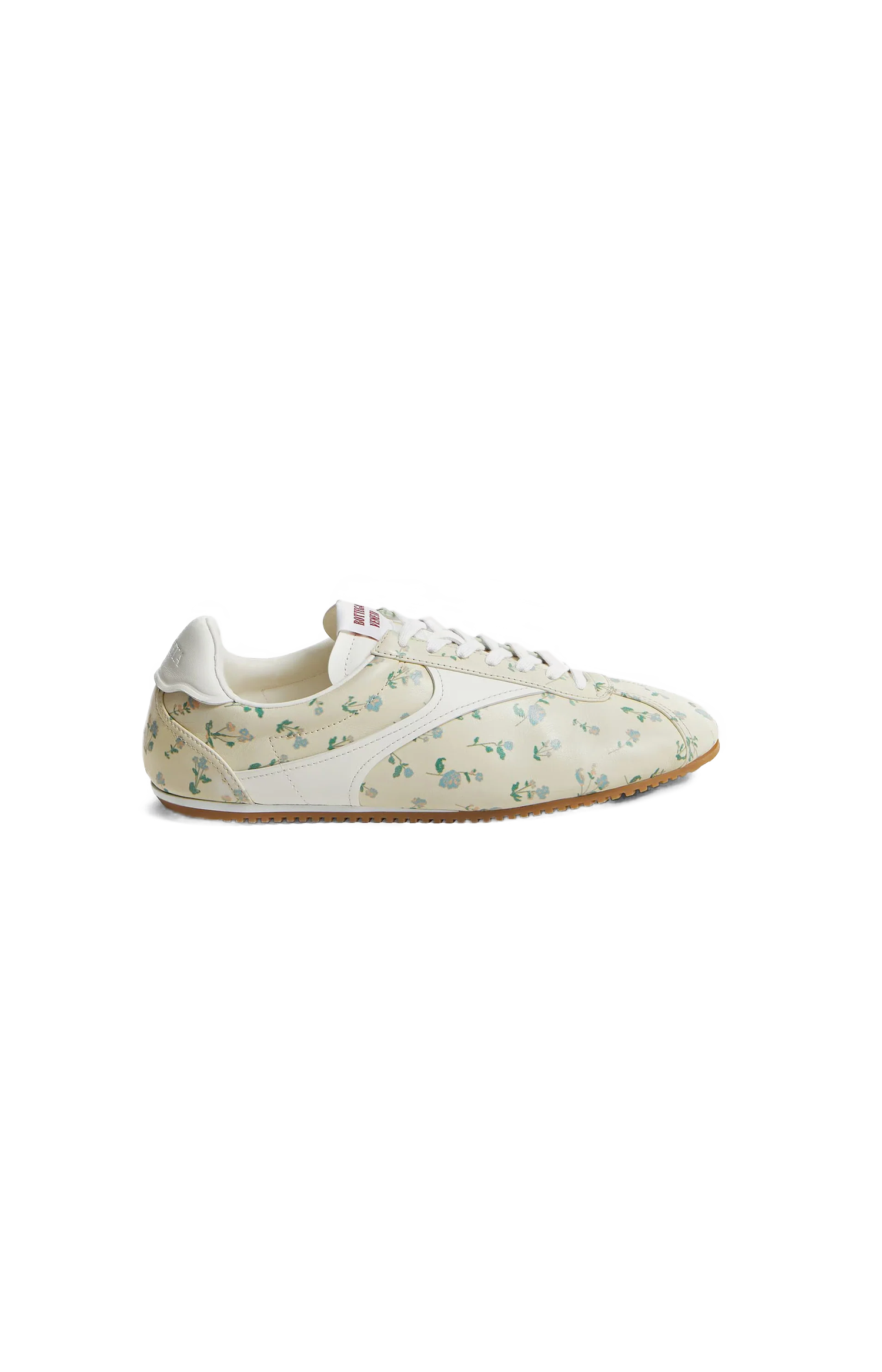 Bottega Veneta Shot Sneaker in Parchment/Peach/Blue — front view