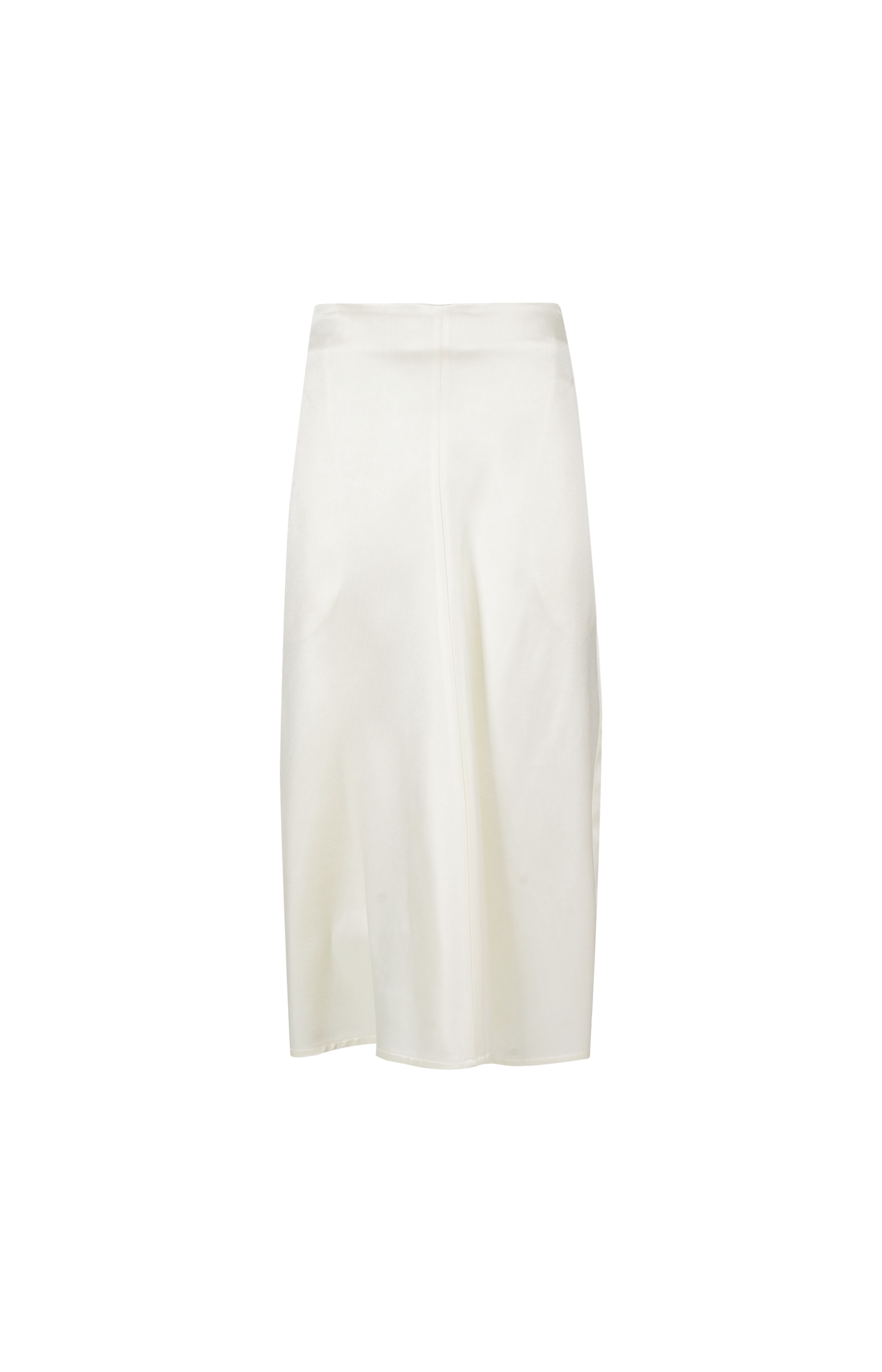 Shiny Cupro Skirt in Parchment