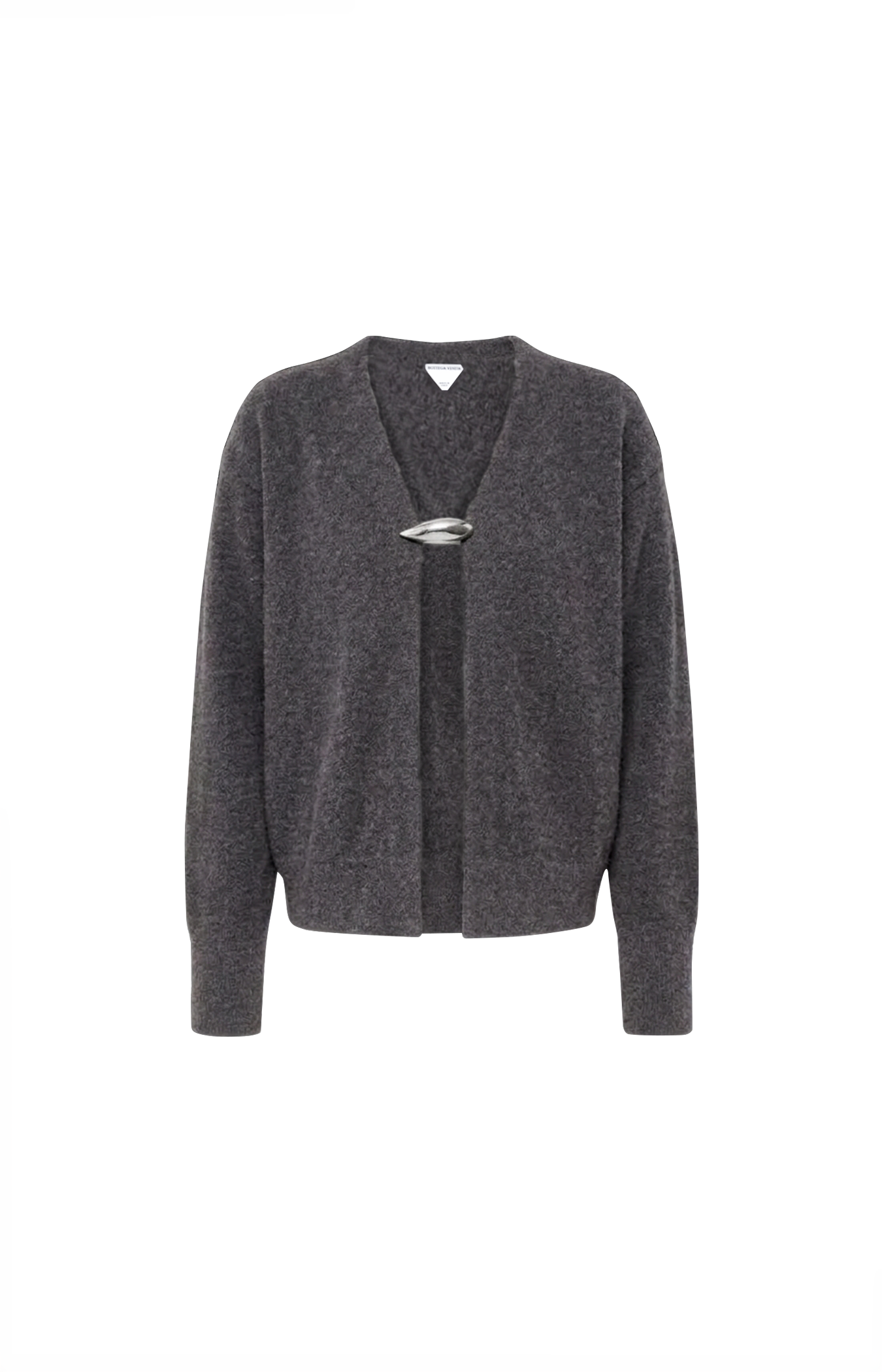 Cashmere, Wool And Silk Cardigan in Harbor Grey