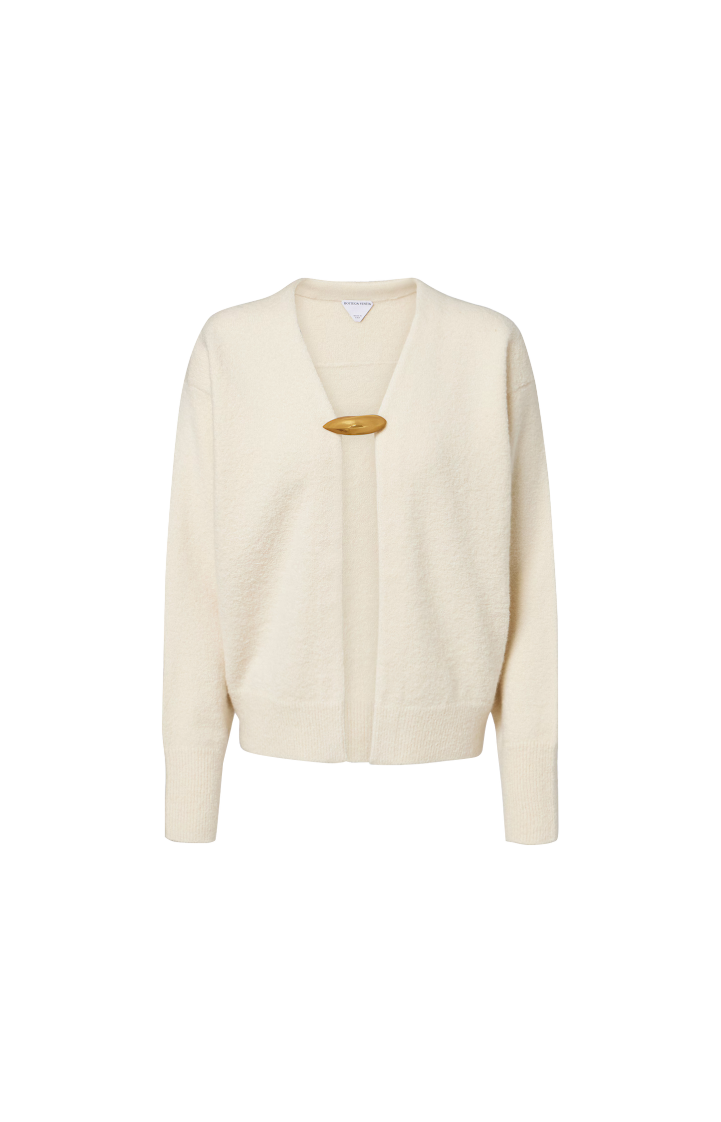Cashmere, Wool And Silk Cardigan in Parchment