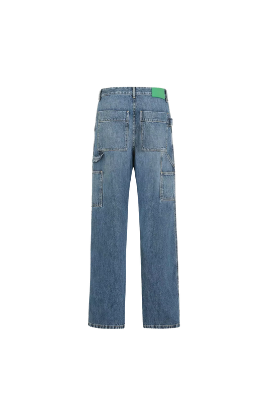 Indigo Denim Cargo Trousers
