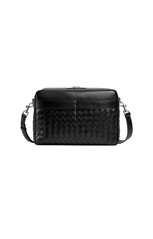 Black Intrecciato camera bag