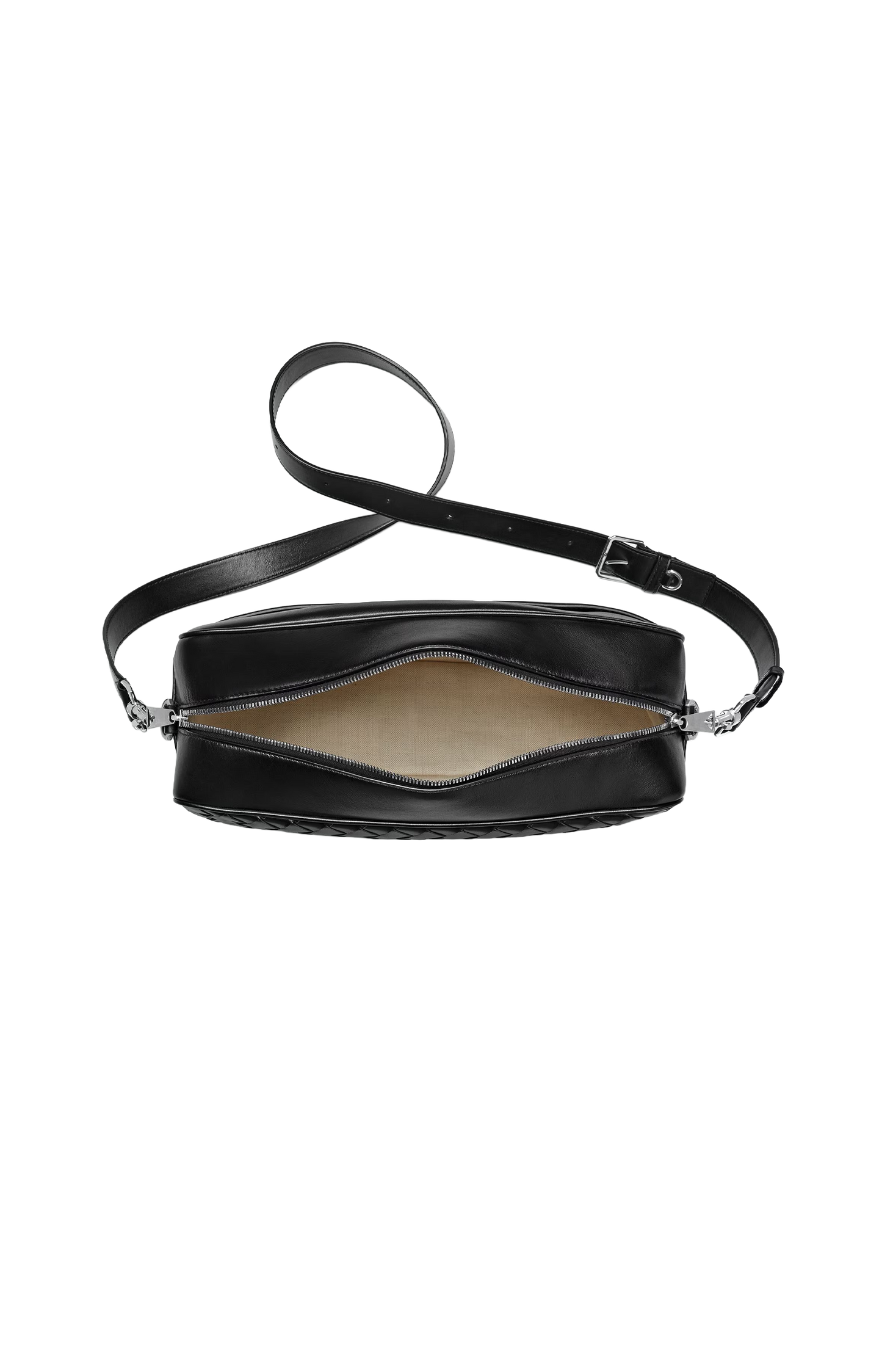 Black Intrecciato camera bag