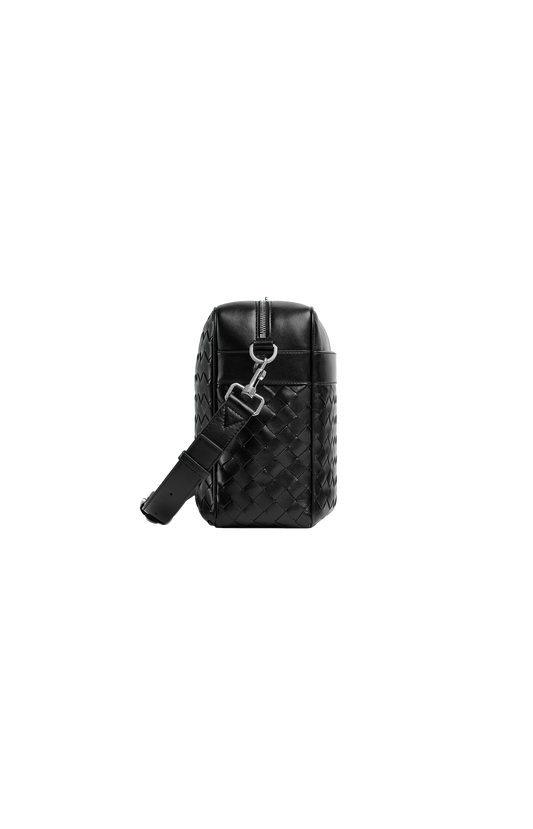 Black Intrecciato camera bag