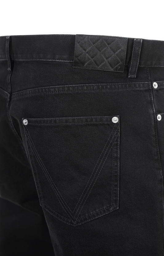 Faded Black Straight Leg Jeans