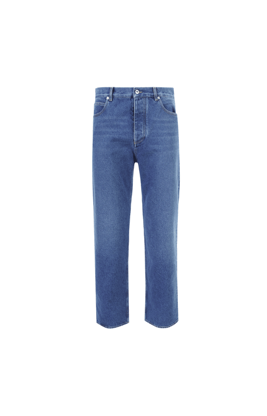 Medium Indigo Straight Leg Jeans