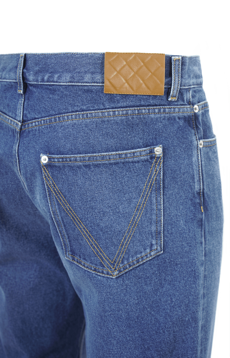 Medium Indigo Straight Leg Jeans