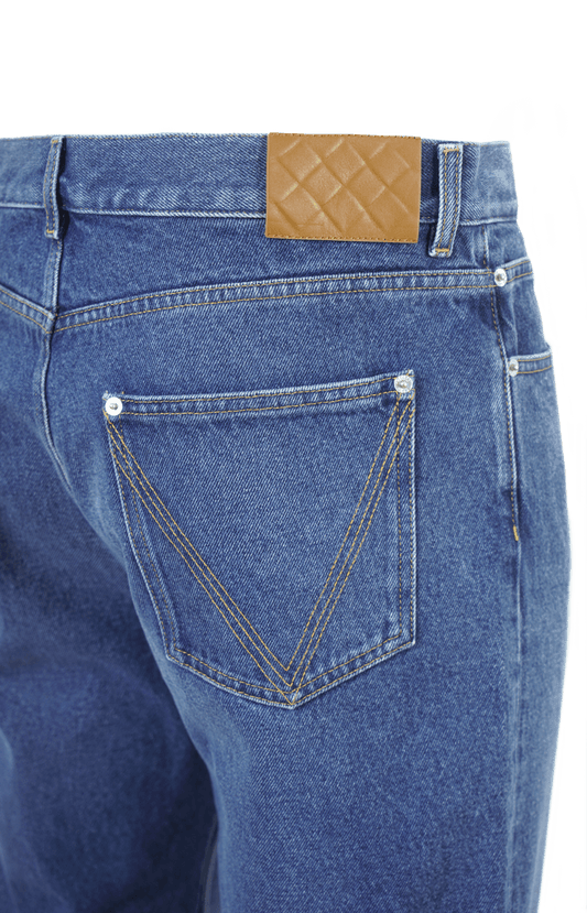 Medium Indigo Straight Leg Jeans