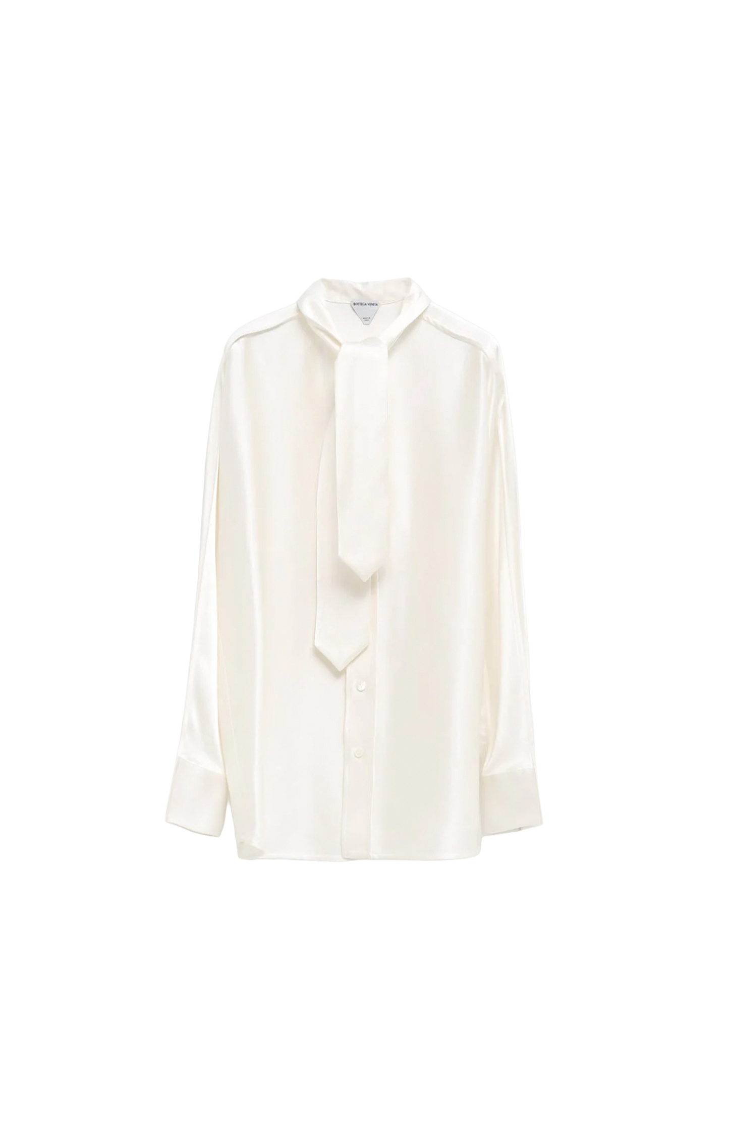 White satin shirt on a white background