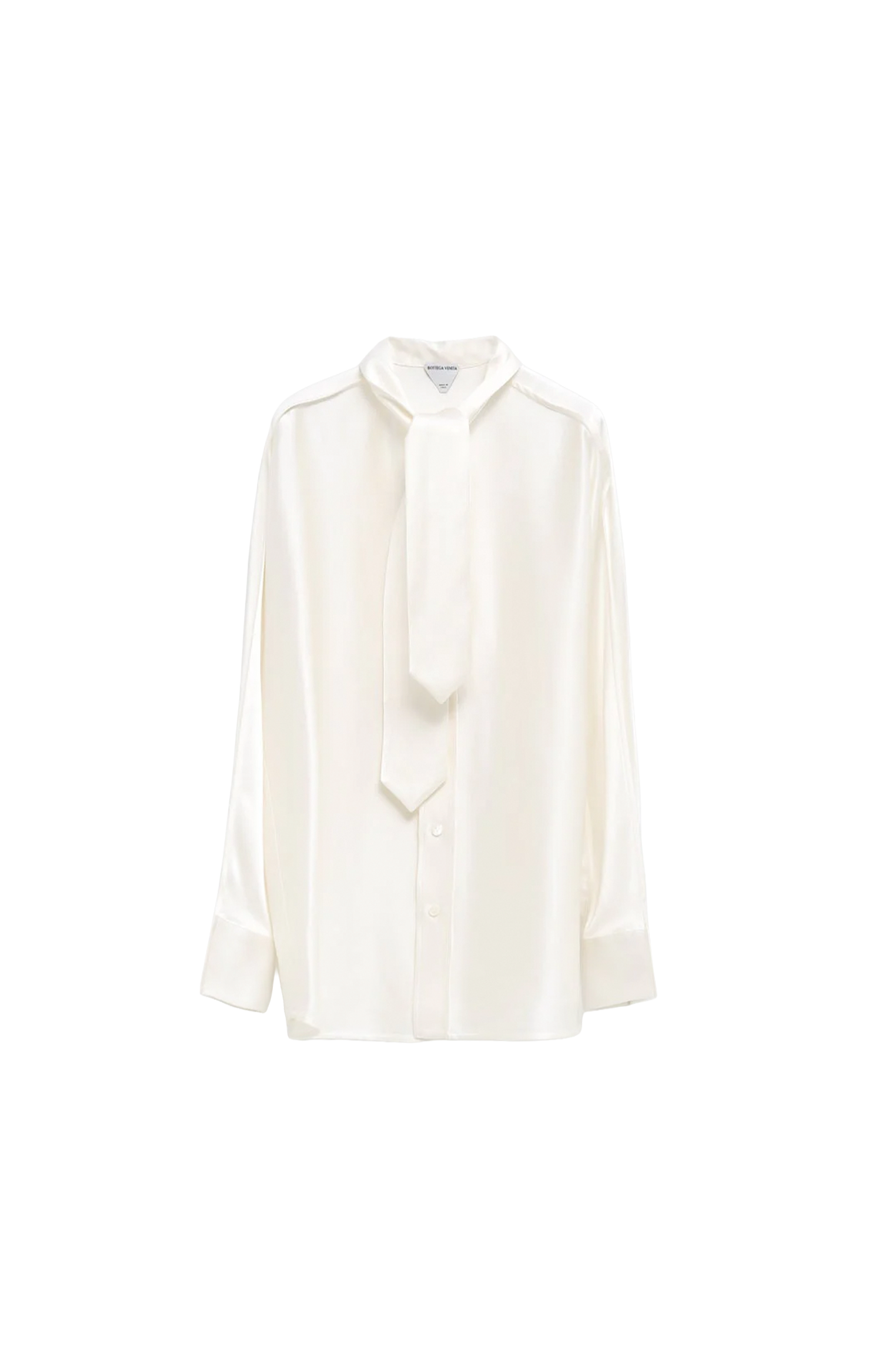 White satin shirt on a white background
