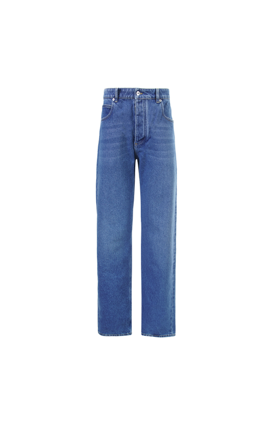 Medium Indigo Straight Jeans