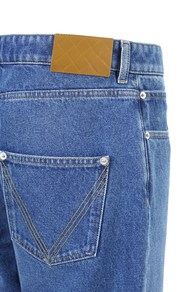 Medium Indigo Straight Jeans