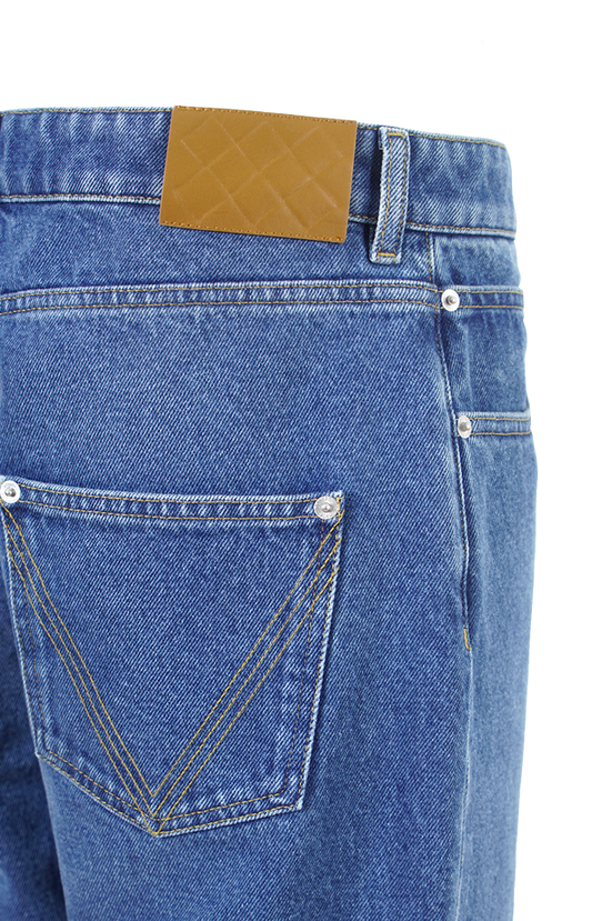 Medium Indigo Straight Jeans