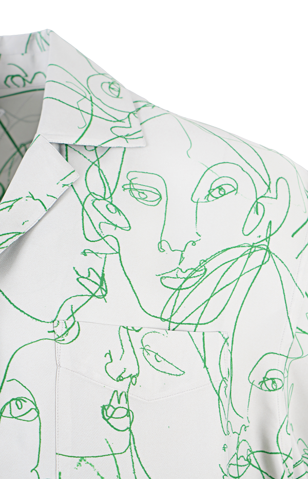 Printed Shirt in Viscose Twill