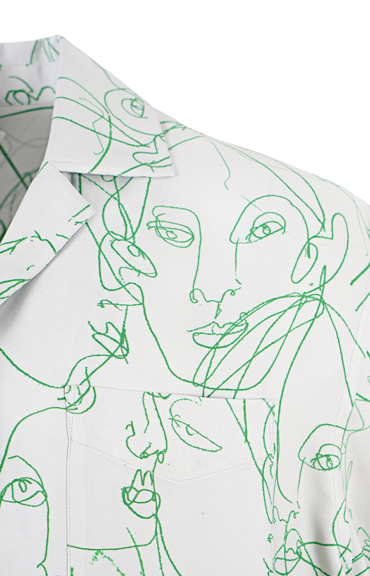 Printed Shirt in Viscose Twill