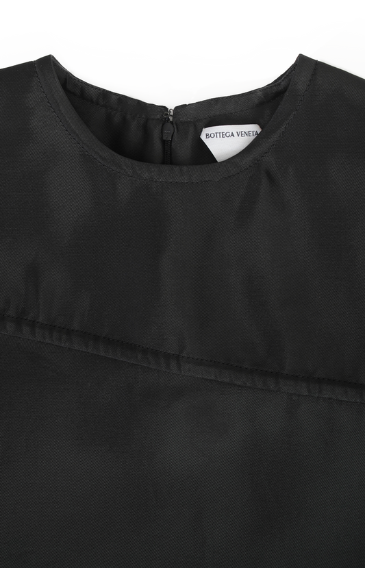 Washed Cotton and Viscose Twill Dress