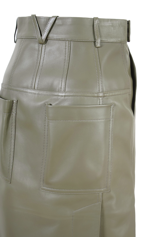 Midi Skirt in Leather