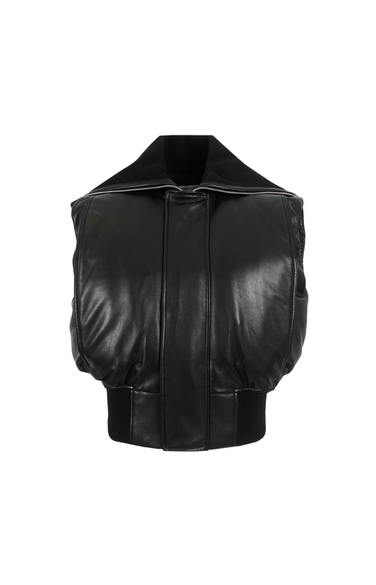 Leather Vest in Black