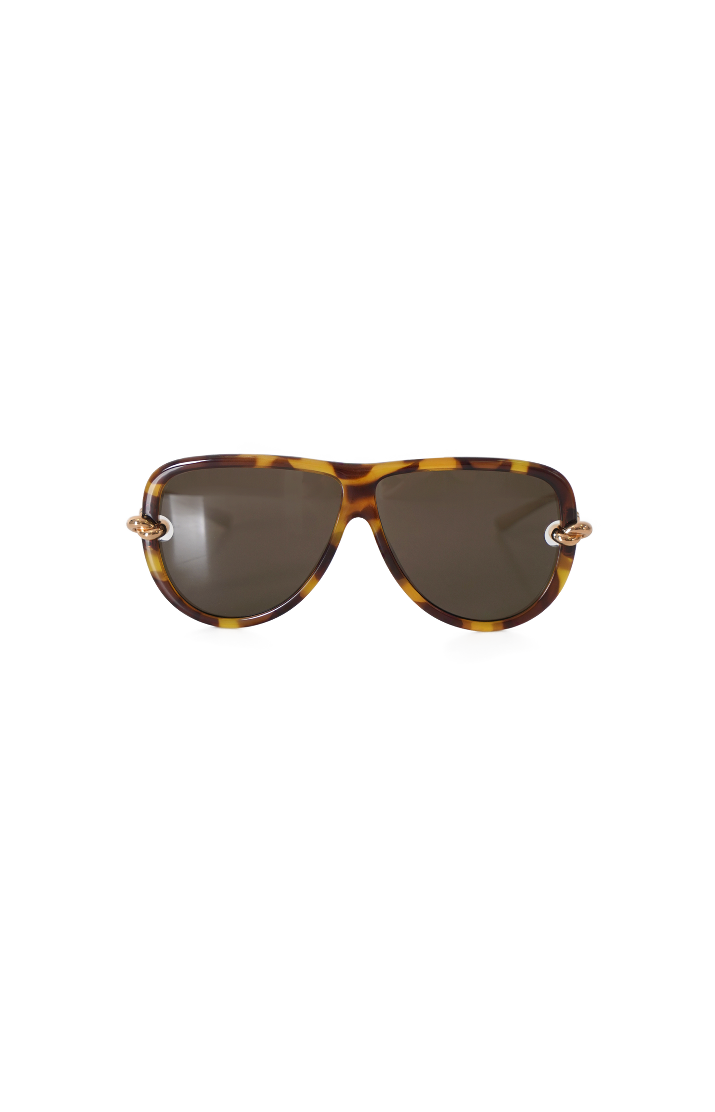 Knot Aviator Sunglasses in Havana/Brown