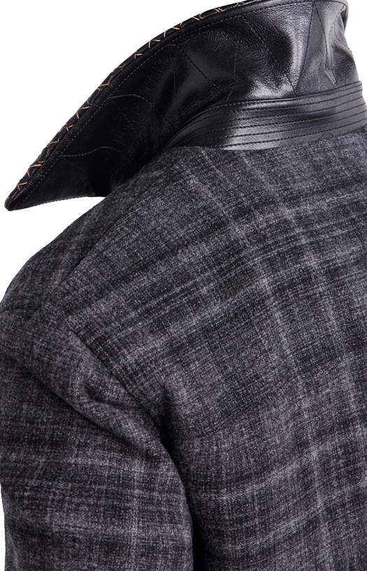 Bottega Veneta Check Wool Jacket in Ardoise/Sterling Mel — product photo 2