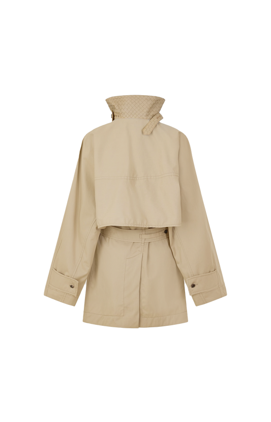 Bottega Veneta Cotton Trench Coat in Sahara — product photo 2