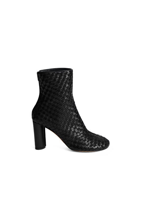 Bottega Veneta Cherry Ankle Boots in Black — front view
