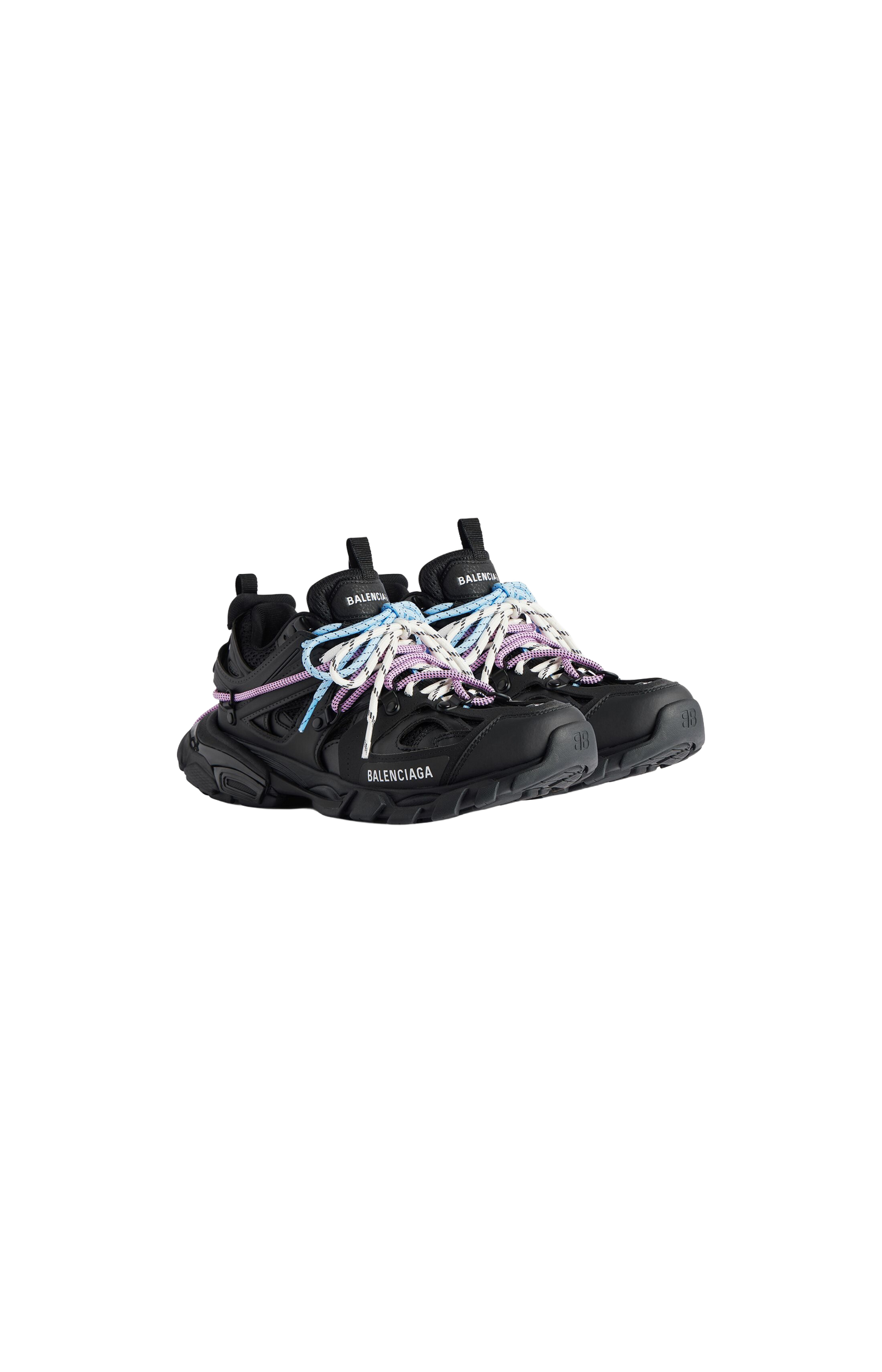 Women's Track Trail Laces Sneaker in Black/pink/blue/beige