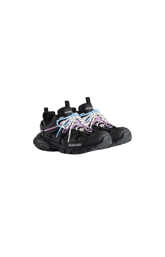 Women's Track Trail Laces Sneaker in Black/pink/blue/beige