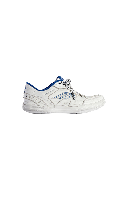 Hamptons Worn-out Sneaker in White/dark Blue/grey