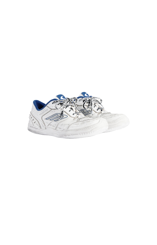 Hamptons Worn-out Sneaker in White/dark Blue/grey