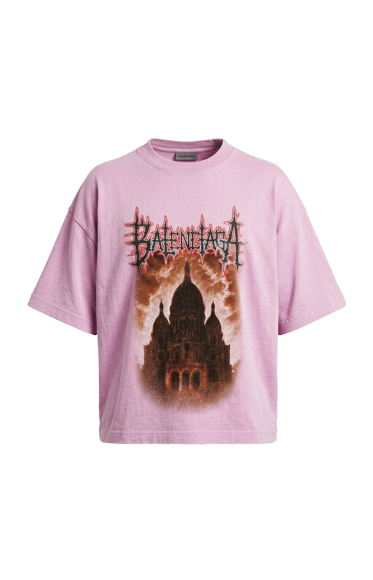 Sacré Coeur Medium Fit T-shirt in Old Pink
