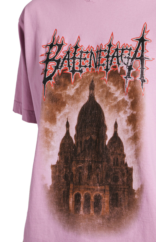 Sacré Coeur Medium Fit T-shirt in Old Pink