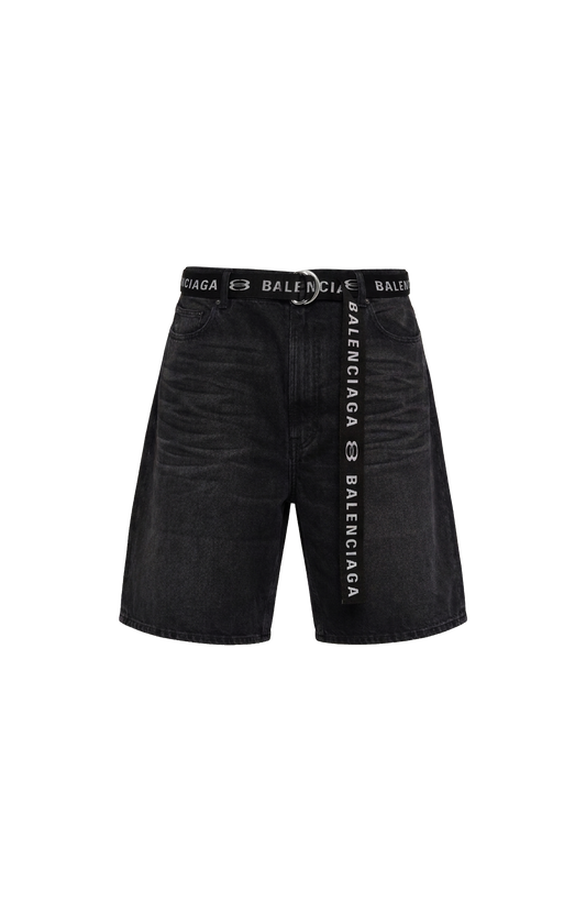 Black Shorts With Belt