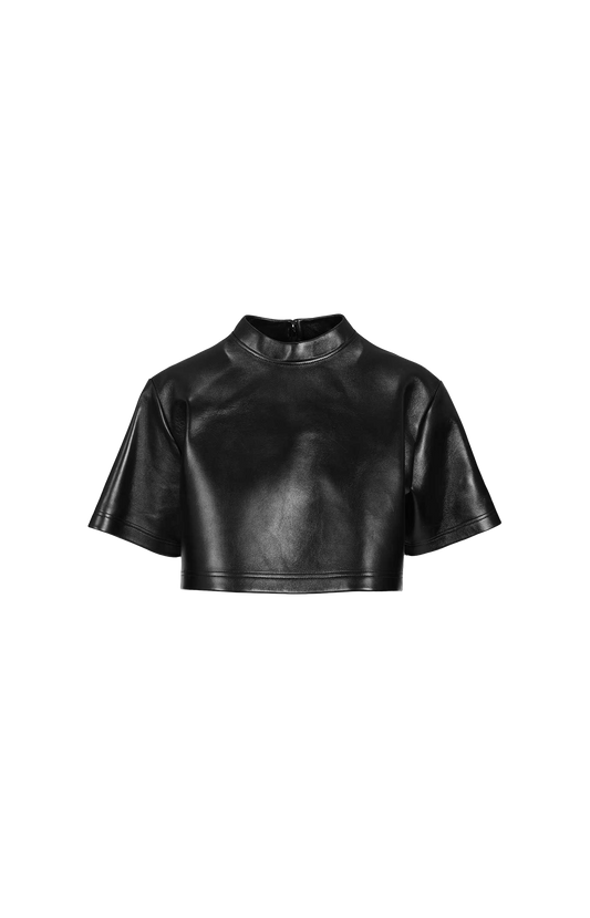 Cropped T-shirt in Black