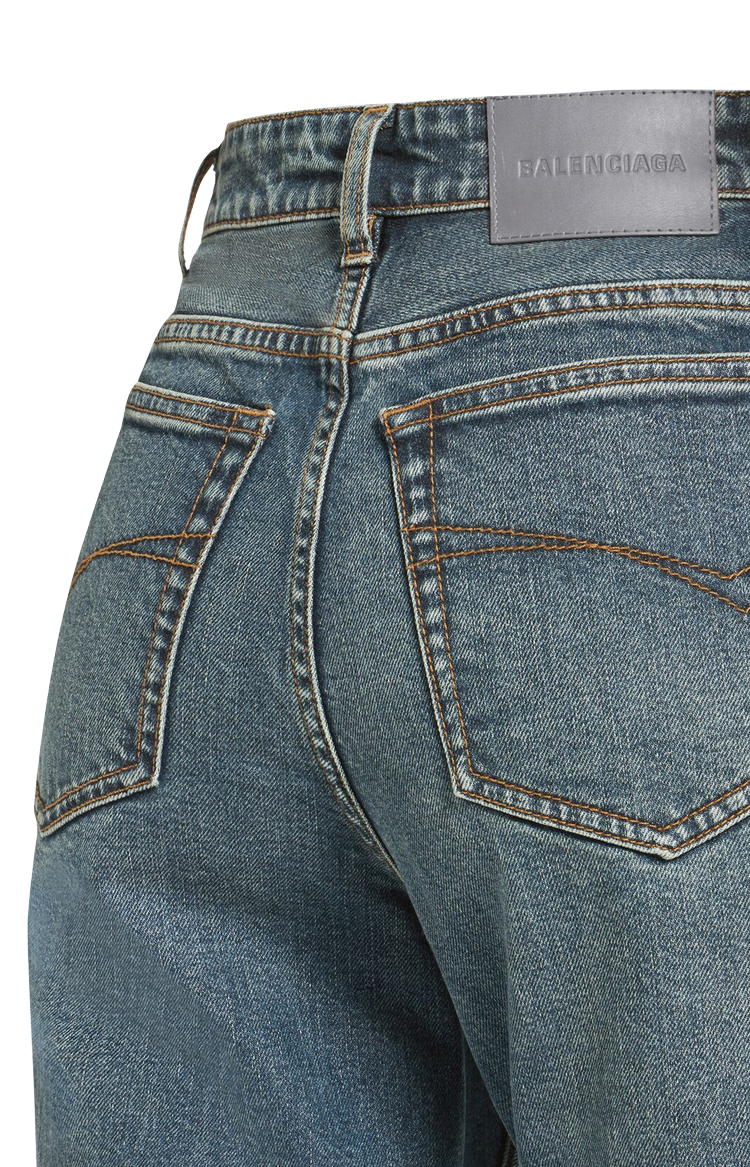 High Waist Slim Jeans  in Dirty Vintage Blue
