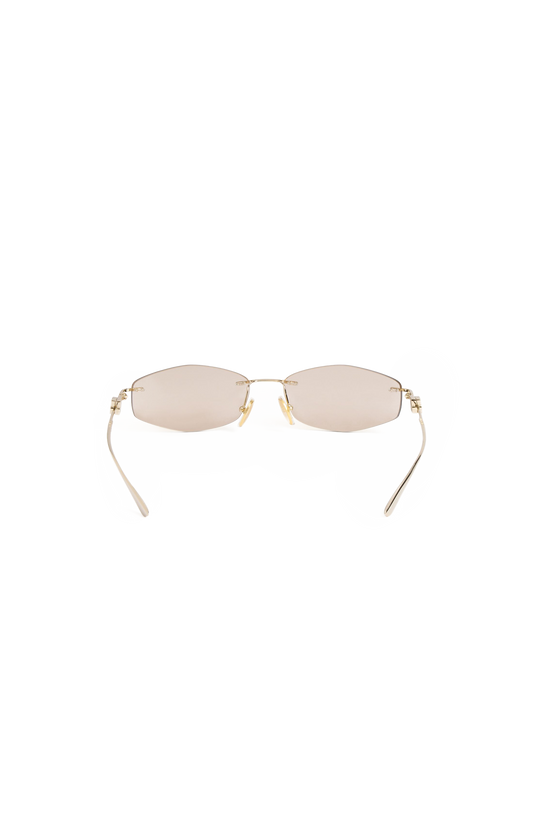 Balenciaga Women's Nano D-frame Sunglasses in Light Gold — product photo 2