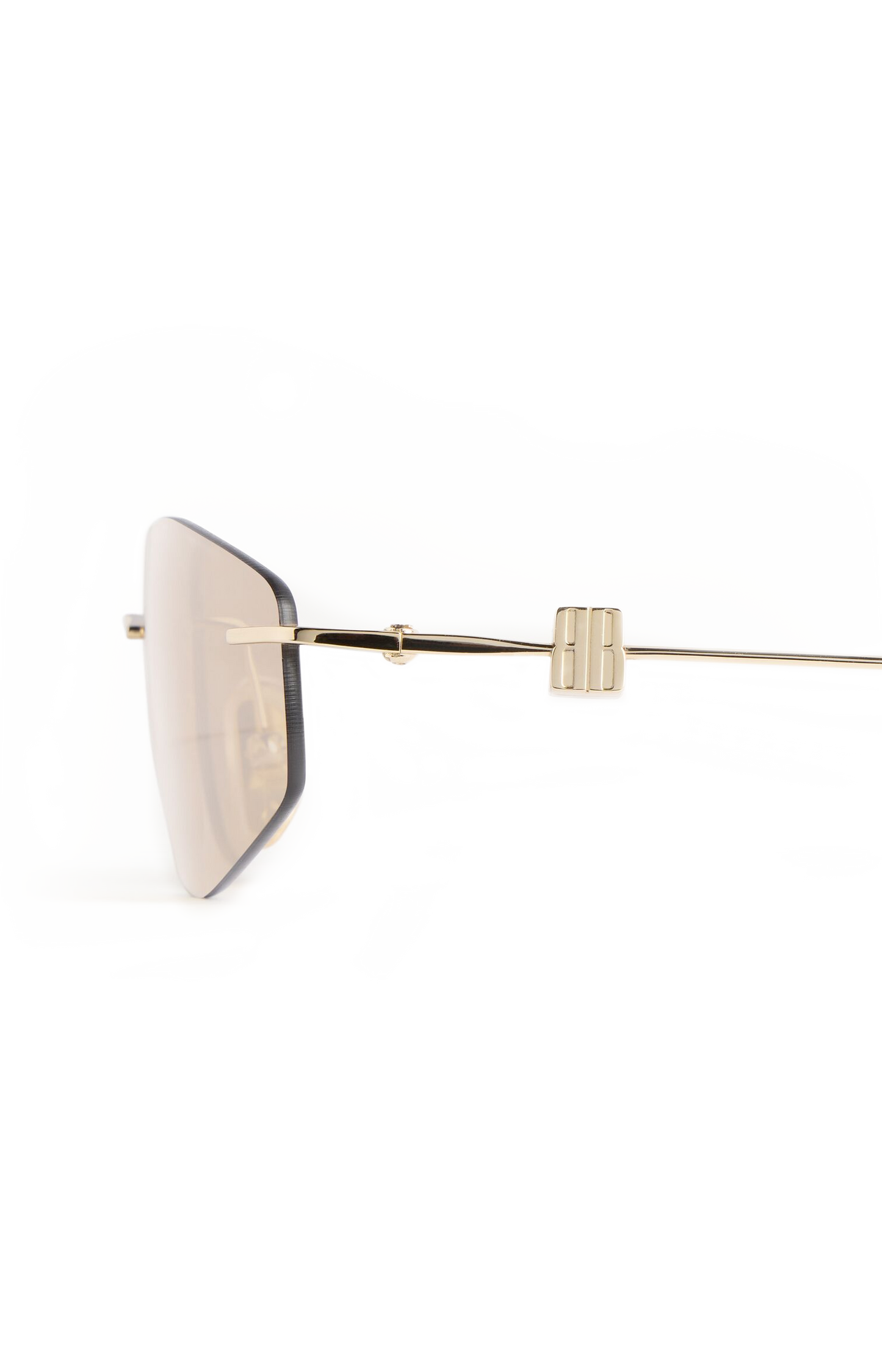 Women's Nano D-frame Sunglasses in Light Gold