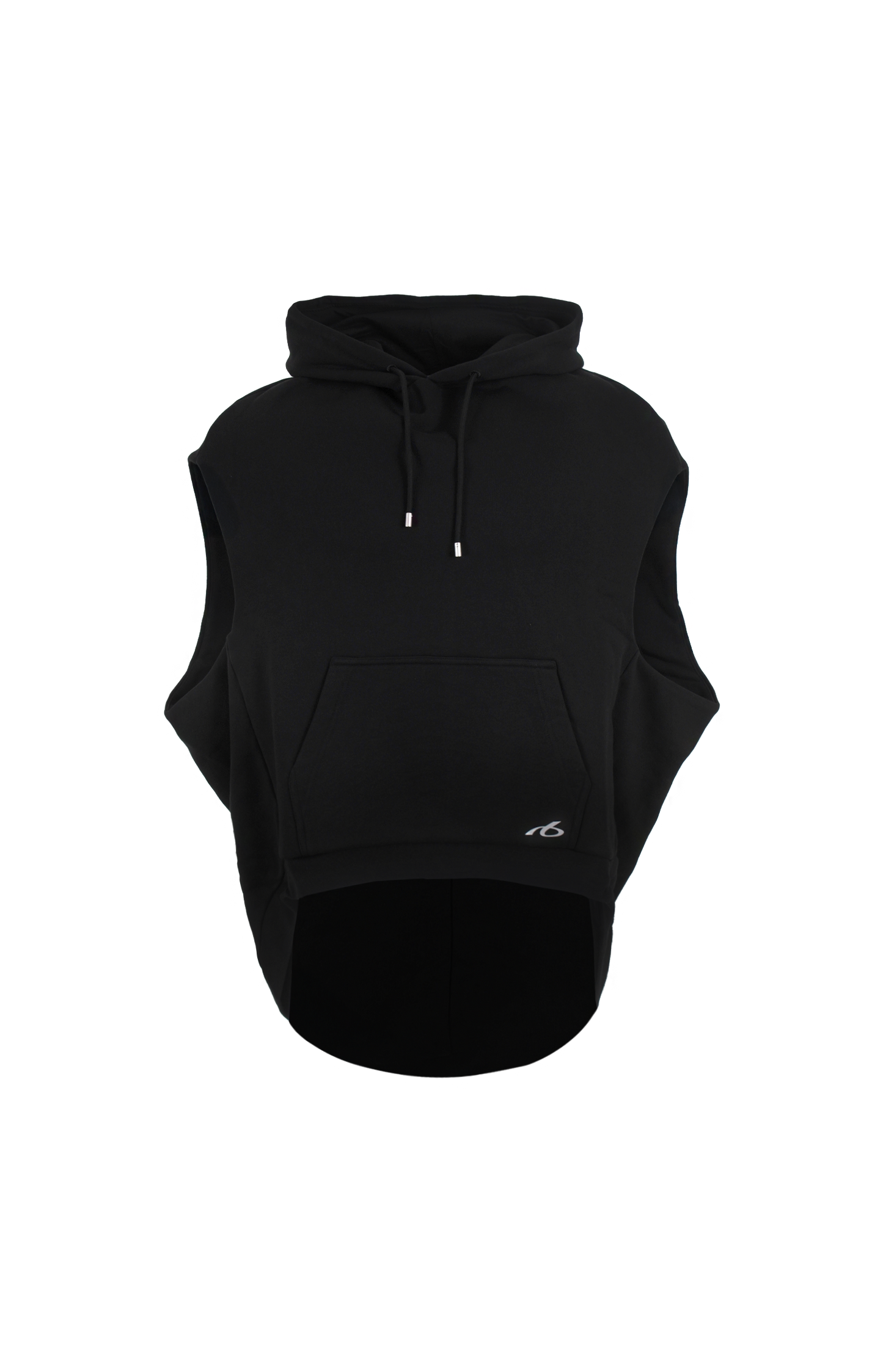 Sleeveless Hoodie in Black