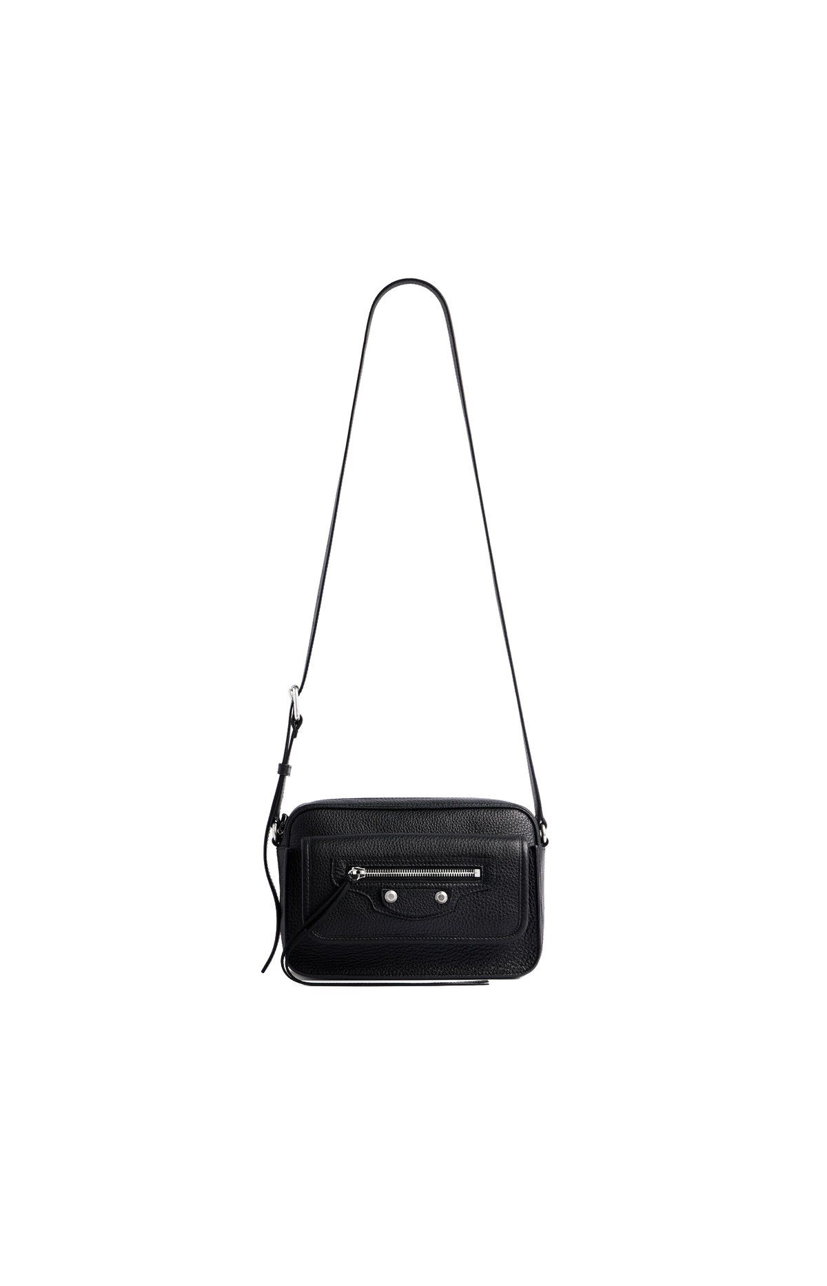 Balenciaga Le City Business Crossbody Bag in Black — front view